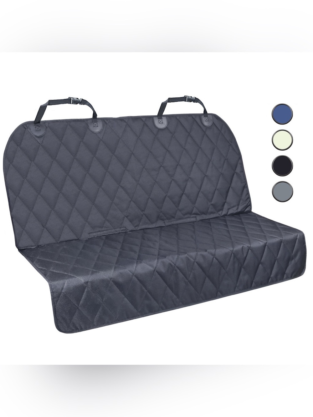 Dog Seat Cover for Back Seat, No-Skirt Design, Quilted & Durable